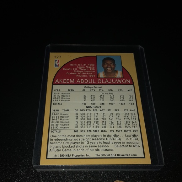 Hakeem Olajuwon basketball card - Picture 2 of 2